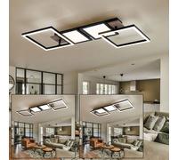 Plafonnier Holzleuchte Plafonnier LED Lumière pour Salle à Manger Réglable Noir