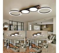 Plafonnier Holzleuchte Réglable LED Anneaux Lumière pour Salle à Manger