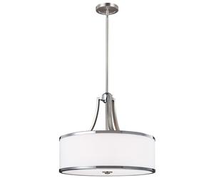 Plafonnier ILVY Chrome Ø47cm 4xE27 Réglable Classique Lampe Salon