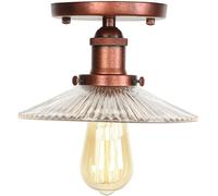 Plafonnier Industriel à LED en Verre rayé Style loft Vintage rétro pour Salon