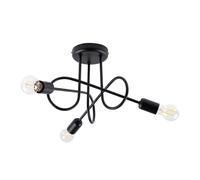 Plafonnier industriel à trois ampoules noir LOOP 3xE27 15W SL.1434 Sollux Lighti