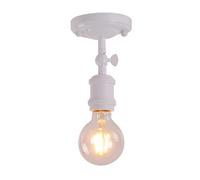 Plafonnier industriel Blanc, appliques murales vintage, spots antique, plafonniers et éclairages muraux dans le salon et la chambre, douilles E27, pour ampoules LED jusqu'à 60W