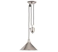 Plafonnier Industriel ISMENE En Nickel Réglable Ø37Cm Lampe Salon
