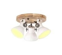 vidaXL Plafonnier Industriel Lampe Suspendue Applique Murale Eclairage Luminaire Salon Salle à Manger Bureau Intérieur 25 W 320520 Blanc G