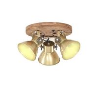 vidaXL Plafonnier Industriel Lampe Suspendue Applique Murale Eclairage Luminaire Salon Salle de Séjour Salle à Manger 25 W Laiton 42x27 cm E27 Multicolore