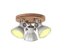 vidaXL Plafonnier Industriel Lampe Suspendue Applique Murale Eclairage Luminaire Salon Salle de Séjour Salle à Manger 25 W Argenté 42x27 cm E27 Argent