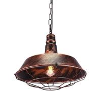 Plafonnier Industriel rétro Abat-Jour en métal rouillé Antique Lampe à Suspension Vintage E27 pour Loft Cuisine Café Lampes suspendues Hot Pot Restaurant