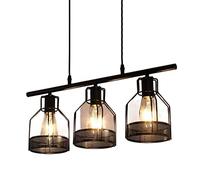 Plafonnier, Industriel Vintage, rétro café loft plafonniers Suspendus, Chambre à Coucher en métal Noir Restaurant Lampe Suspendue, Salon éclairage E27/E26 Suspension pour café Re
