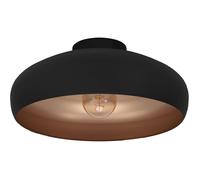 Plafonnier industriel vintage - SVATV - Noir-cuivre - Acier - E27 - Dimmable - 40x40x17 cm - 60W max - Intérieur
