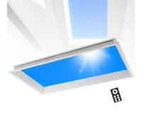Plafonnier Intelligent Effet Ciel Bleu et Lumière Naturelle, Simulation des Rythmes de la Lumière du Jour, Température de Couleur Réglable, pour sous-sol, salon et couloir Embedded-32*122cm