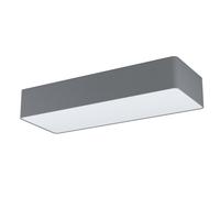 Plafonnier intemporel POSADERRA en acier et textile gris 3xE27 28W