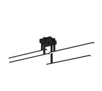 Plafonnier IPOLITTO LED 4X7,5W en aluminium et acier noir 995x165x245mm