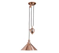 Plafonnier Ismene En Cuivre Réglable Ø37Cm E27 Lampe Industrielle Salle À Manger