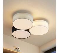 Plafonnier Janita Lindby, dimmable, noir, Salon / Salle à manger, Textile / Tissu / Soie, Moderne, Plafonnier Tissu