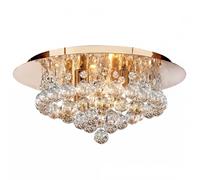 Plafonnier Jaune Or Ø35Cm 4X G9 Lumière Cristal Plafond Éclairage Cuisine