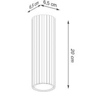 Plafonnier Karbon SOLLUX LIGHTING, dimmable, blanc, Salon / Salle à manger, Aluminium, Moderne, Plafonnier
