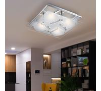 Plafonnier Kristallleuchte Lampe de Salon Chrome Cristaux 4x LED