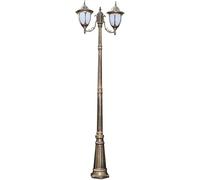 Plafonnier, Lampadaire de Jardin rétro à LED 292 cm, étanche, en matériau moulé sous Pression, Abat-Jour en Acrylique Blanc, éclairage paysager for terrasse, pelouse, allée(A,320cm)