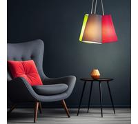 Plafonnier Lampe à Suspension Gris Rose Vert Abat-Jour Lampe Suspendue