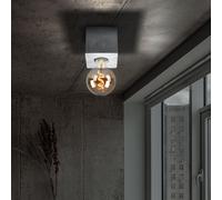 Plafonnier Béton Gris E27 1 Ariz