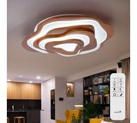 Plafonnier Lampe Bois Cuisine Variateur Tdc Télécommande Lumière Du Jour LED