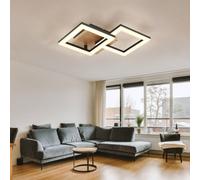 Plafonnier Lampe Bois de Salon Réglable Noir Opale LED