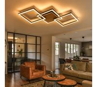 Plafonnier Lampe De Chambre En Bois LED Lampe De Couloir Noire 63Cm