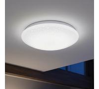 Plafonnier LED plafonnier lampe de salon lampe de cuisine, ciel étoilé, métal plastique, blanc, 12 watt 840 lumens blanc chaud, D x H 26 x 9,2 cm