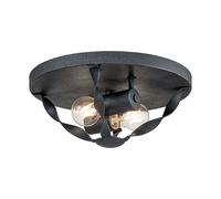 Plafonnier Lampe De Couloir Lampe De Salon 2-Flamme E14 Gris Acier D 33 Cm