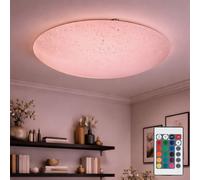 Plafonnier Lampe De Couloir Lumière RGB LED Télécommande Variateur Verre Jaune