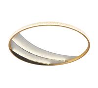 Plafonnier Lampe de plafond de la salle à manger or noir cristaux CCT lumière du jour, aluminium cristaux en plastique métal, 1x LED 40W 2438lm blanc chaud-blanc froid, DxH 52x6 cm