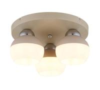 Plafonnier, lampe de plafond, lampe de salon, blanc mat, verre sablé, rond, diamètre 31,5 cm