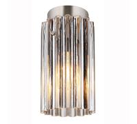 Plafonnier Lampe de plafond Lampe de salon Métal nickel mat Verre 1-flamme