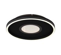 Plafonnier, lampe de plafond, noir mat, effet 3D, LED, fonction mémoire, diamètre 39,7 cm
