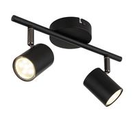 Plafonnier Lampe de plafond Spot de plafond Lampe de salon Lampe de salle à manger Lampe de couloir, métal, 2 flammes GU10, LxLxH 28,4x9x13,2 cm