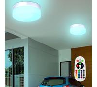 Lot de 2 lampes LED RVB d'extérieur ALU Terrasse Télécommande Salle de bain Verre Luminaires à intensité variable
