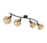 Plafonnier lampe de salle à manger lampe de salon lampe de plafond cristaux noirs dorés