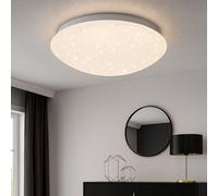Plafonnier Lampe De Salle De Bain LED IP44 Effet Étoilé CCT Dimmable Blanc
