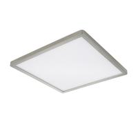 Plafonnier lampe de salle de bain plafonnier LED IP44 3 niveaux de lumière nickel 29x29
