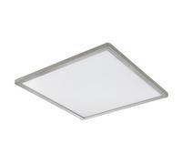 Plafonnier lampe de salle de bain plafonnier LED IP44 3 niveaux de lumière nickel 42x42