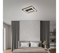 Plafonnier Lampe En Bois 3 Niveaux Dimmable Lampe De Chambre LED 46 Cm