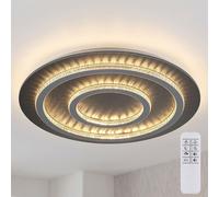Plafonnier Lampe De Salon Cristal Avec Variateur Télécommande LED 55Cm