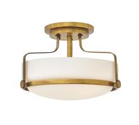 Plafonnier Lampe De Salon En Verre Acier Chrome D 36,6 Cm 3 Braises Rétro