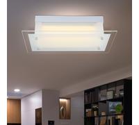 Plafonnier Lampe De Salon En Verre LED Blanc Chaud L 36 Cm