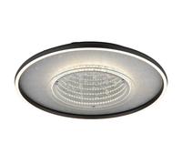 Plafonnier lampe de salon lampe de plafond aluminium noir mat verre effet 3D LED D 51,5 cm