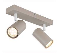 Plafonnier lampe de salon lampe de plafond en métal couleur sable orientable L 26 cm