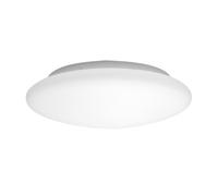 Plafonnier lampe de salon lampe de salle à manger lampe de chambre plafonnier lampe de couloir, métal verre blanc rond, 1x LED 18W 1380Lm 3000K blanc chaud, D 35 cm