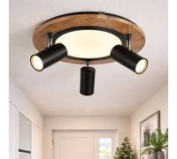 Plafonnier Lampe de Salon Lampe Spot Bois Spot Réglable 1xLED 3xGU10