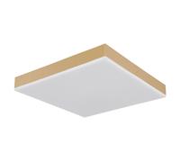 Plafonnier lampe de salon LED dimmable télécommande CCT laiton mat 30x30cm