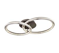 Plafonnier lampe de salon LED K9 cristaux dimmable télécommande L 75 cm